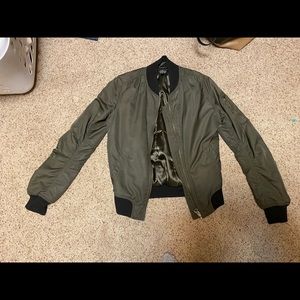 Topshop Green Bomber Jacket